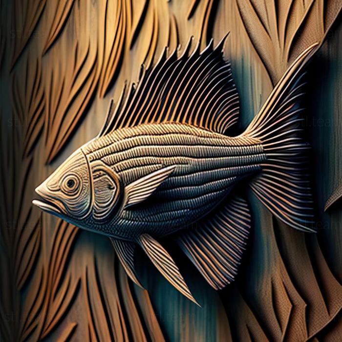 3D model Striped   tailed aphiosemion fish (STL)